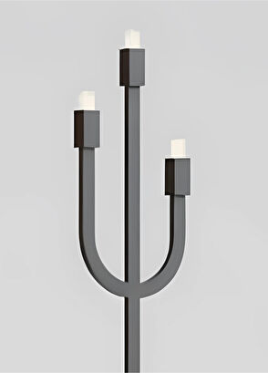 Waxy Design Studio Candle Siyah Pirinç Lambader - 3