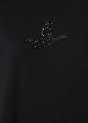 Beymen Club Siyah Brokar Detaylı Mini Elbise - 4