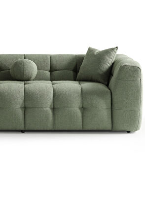 Bekaliving Nammos Comfort Teddy Yeşil Üçlü Kanepe - 8