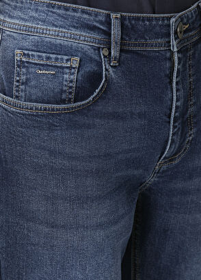 Beymen Club Blue Washed Slim Fit Jean Pants - 4