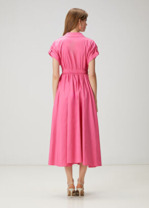 Beymen Club Pembe Midi Elbise - 5