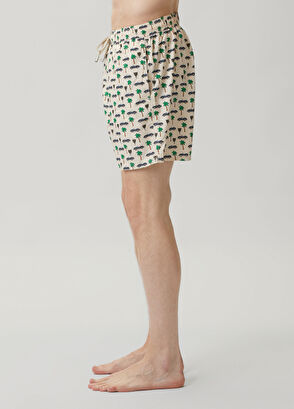 MC2 (Saint Barth) Beige Waist Corded Figure-Patterned Swimsuit - 3