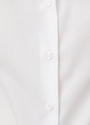 Beymen Club Slim Fit Non-Iron Beyaz Klasik Gömlek - 6