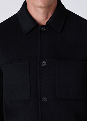 Beymen Club Lacivert Handmade Yün Kaşe Ceket - 6