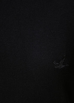 Beymen Club Siyah Logo Nakışlı Triko - 5