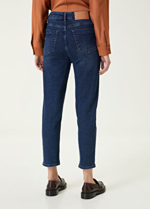 Beymen Club Slim Mom Fit Koyu Mavi Jean Pantolon - 5