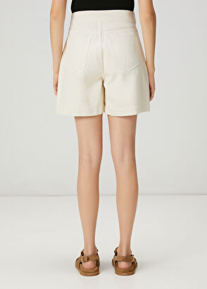Beymen Club Ekru Denim Aveze Şort - 5