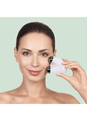 Geske MicroCurrent Face Lifter Beyaz Titreşimli Mikro Akım Yaşlanma Karşıtı Yüz ve Vücut Sıkılaştırma Cihazı - 5