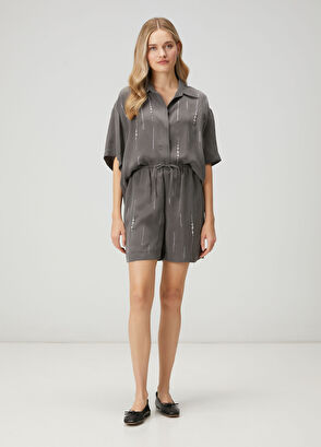 Beymen Club Anthracite Stone Cupro Shirt - 3