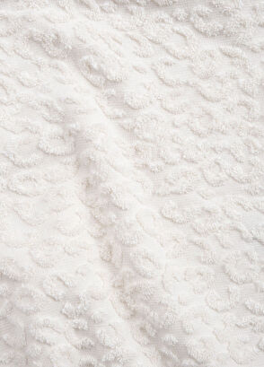 Little Gusto Leopard Print Ecru Organic Cotton Baby Towel Poncho - 6