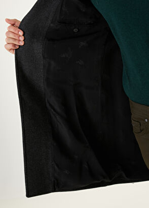 Beymen Club Antrasit İtalyan Yün Kaşe Palto - 7