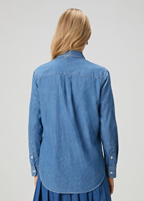 Beymen Club Blue Basic Denim Shirt - 6