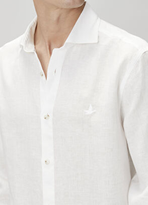 Beymen Club White Linen Shirt - 7