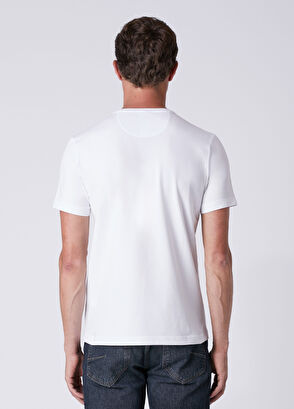 Beymen Club Regular Fit Off White Elastane Basic T-Shirt - 5