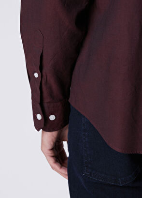 Beymen Club Comfort Fit Plum Oxford Shirt - 7