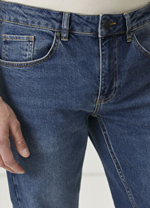 Beymen Club Straight Fit Dark Blue Jeans - 4