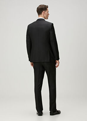 Siyah Yün Takım Elbise - Görsel 7