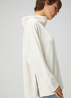 Beymen Club Ekru Dökümlü Sweatshirt - 4