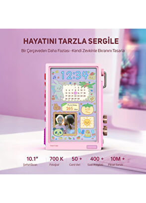Divoom Times Frame 10.1" 64GB Pembe Akıllı Kişiselleştirilebilir Dijital Çerçeve - 5