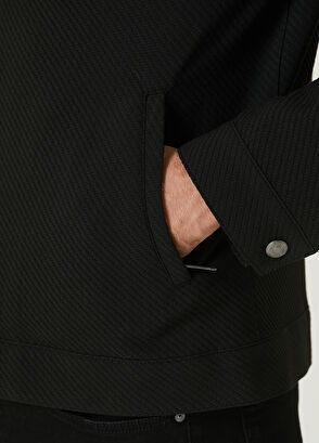 Beymen Club Siyah Diyagonal Dokulu Örme Mont - 7