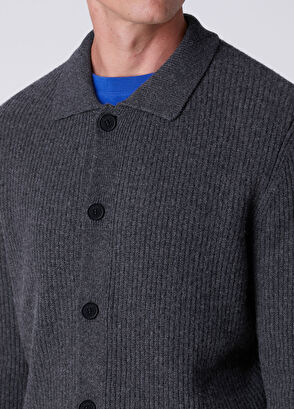 Beymen Club Anthracite Cashmere Blend Knit Cardigan - 6