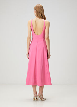 Beymen Club Pembe Sırt Dekolteli Midi Abiye Elbise - 4