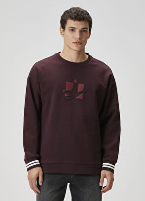 Beymen Club Bordo Logo Baskılı Sweatshirt - 4