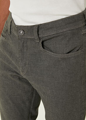 Beymen Club Slim Fit Haki Yumuşak Flanel Dokulu Spor Pantolon - 4