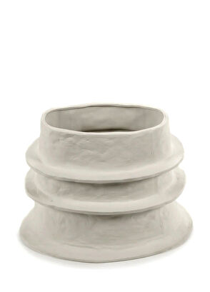 Serax Flower Pot 06 M Beige Molly Kırık Beyaz Seramik Dekoratif Obje - 4