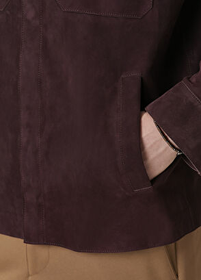 Beymen Club Plum Suede Shirt - 7