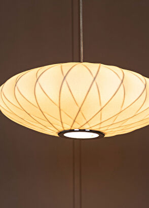 Heka Star Soft Touch White Polymer Metal Cross Ellipse Pendant Chandelier - 3