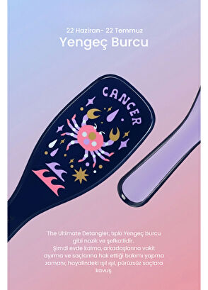 Tangle Teezer Zodiac The Ultimate Detangler Cancer Cancer Straight & Curly Hair Hair Detangling Comb - 8
