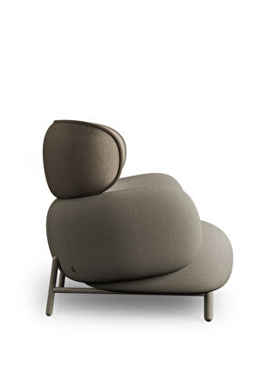 Borbo Moby High Gri Metal Ayaklı Berjer - 4