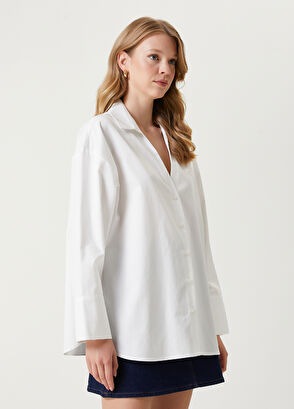 Beymen Club White Logo Basic Shirt - 5