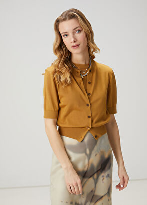 Beymen Club Mustard Silk Cardigan - 4