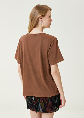 Beymen Club Kahverengi Yakası İşlemeli T-shirt - 6