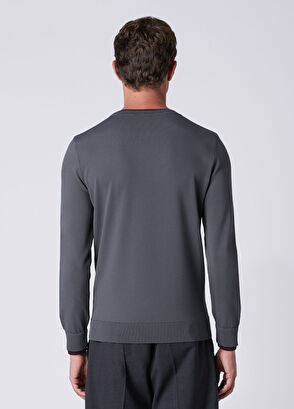 Beymen Club Anthracite Contrasting Color Detail Sweater - 5