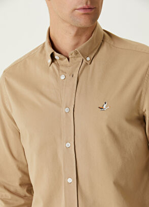 Beymen Club Comfort Fit Mink Gabardine Textured Shirt - 6