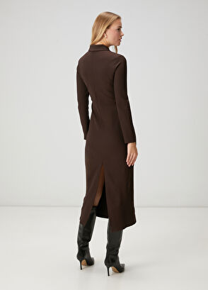 Beymen Club Black Midi Jersey Dress - 5