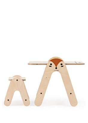 Mamatoyz Massam Tilki Figürlü Ahşap Aktivite Masası - 5