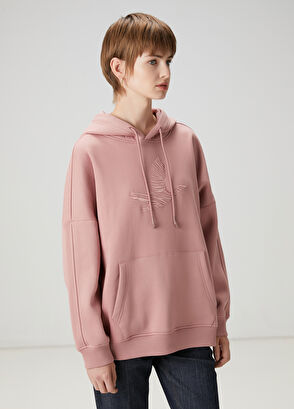 Beymen Club Gül Kurusu Kuş Nakışlı Kapüşonlu Sweatshirt - 4