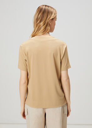 Beymen Club Beige Basic T-Shirt - 5