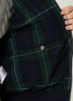 Lacivert Logo Nakışlı Mont - Görsel 7