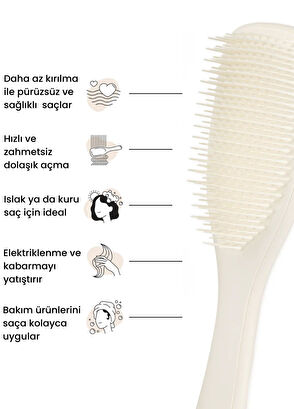 Tangle Teezer Matte Ultimate Detangler Porcelain Cream Hair Detangling Brush - 4