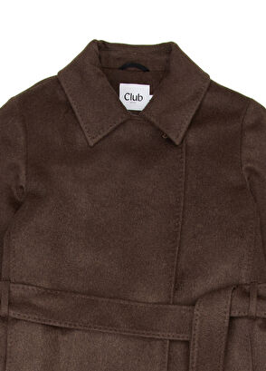 Beymen Club Brown Belted Cashmere Coat - 8