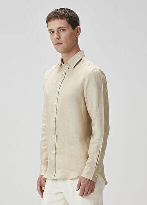 Ralph Lauren Purple Label Bej Keten Gömlek - 3