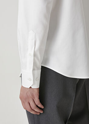 Beymen Club Comfort Fit White Non-Iron Twill Shirt - 7