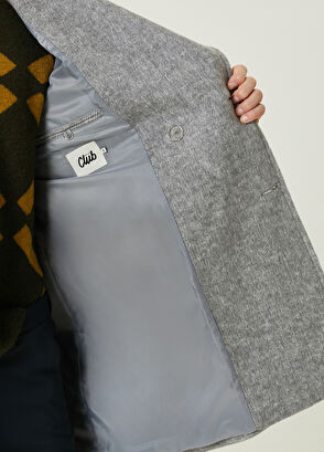 Beymen Club Gray Flannel Coat - 9