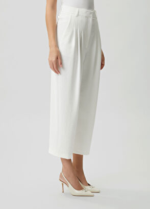 Beymen Club Off-white pleated carrot pants - 3