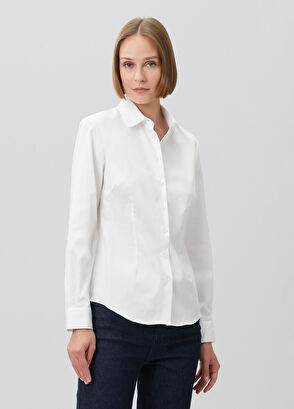 Beymen Club Slim Fit Non-Iron White Classic Shirt - 3